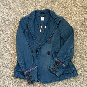 Marc Jacobs double breasted denim blazer, size 6
